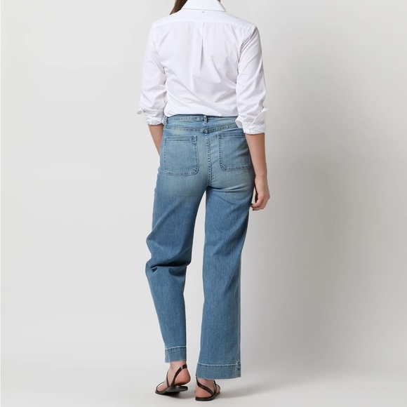 Ann Mashburn Coco Patch Pocket Jean in "7-Year Indigo Stretch Denim" Size 32 - Picture 3 of 16